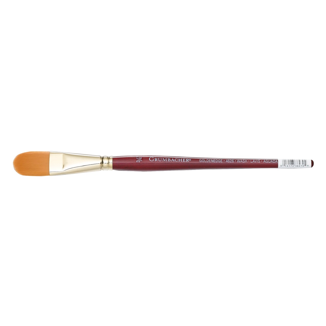 Grumbacher Goldenedge Synthetic Sable Watercolor Brush, Oval Wash, 3/4